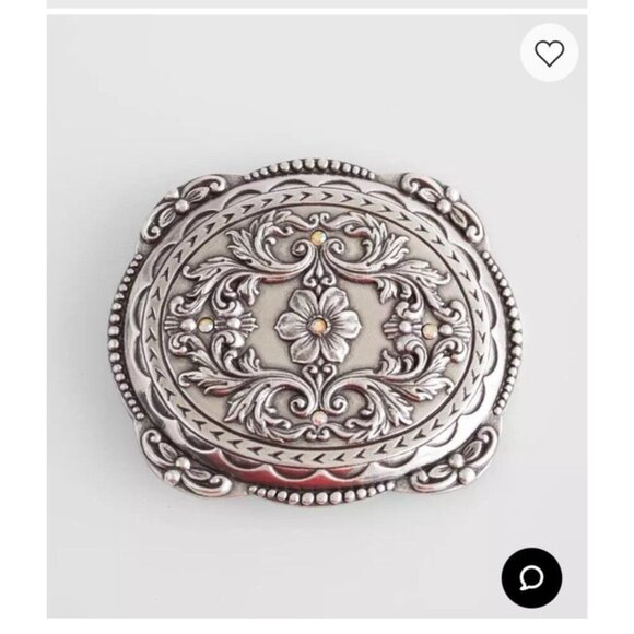 Vegan Black Leather Glitz Belt Buckle Sz M / 33 in / 1.5 in - Picture 12 of 12